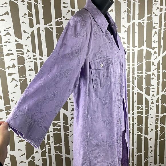 Pastel Purple Linen Blend 2 Piece Tank and Tunic Set M - Picture 2 of 11